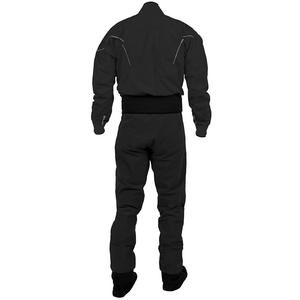 Men <b>Black</b> Waterproof Nylon <b>Work</b> Coverall with Zipper Design and Reflective Stripes - Product Image 2