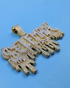 Iced Out Custom Name Latter <b>Pendant</b> 925 <b>Silver</b> Moissanite <b>Pendant</b> Hip Hop <b>Pendant</b> <b>Initial</b> Charms <b>Pendant</b> Pass Diamond Tester - Product Image 1