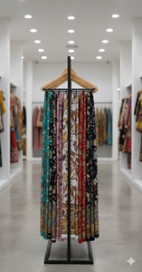 Tissu popeline peignée léger, respirant, écologique, imprimé d'oiseaux multicolores, pour vêtements de filles - Product Image 3