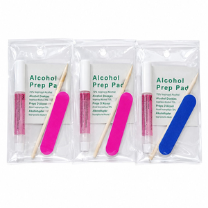 Kit de soins des ongles avec lingettes alcoolisées et outils pour l'application des ongles, emballage individuel - Product Image 3