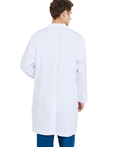 Bata de Laboratorio Unisex Blanca Tejida, 65% Poliéster, con 3 Bolsillos, Cierre a Presión, Detección de Agujas, Uniforme de Hospital, Bata Médica - Product Image 6