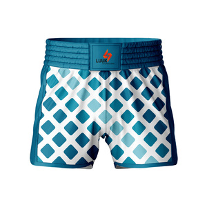 Custom Muay Thai Boxing <b>Shorts</b> <b>MMA</b> Training <b>Shorts</b> Front Logo 100% Polyester Light Weight Breathable Quick Dry Unisex <b>Shorts</b> - Product Image 2