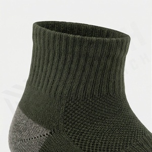Crew <b>Socks</b> Solid Olive Green Knitted Breathable <b>Running</b> Athletic <b>Socks</b> for Adults Spring Season Standard Thickness - Product Image 3