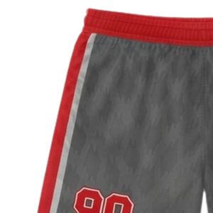 Shorts de lacrosse unisexe gris et rouge en polyester, uniforme sportif léger pour matchs et tenues d'équipe - Product Image 4