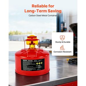 Tanica per Carburante in Acciaio Inox da 2,5 Galloni Tipo I con Arresto Fiamma e Coperchio Autosigillante in PE per Parti e Accessori di Tosaerba - Product Image 3