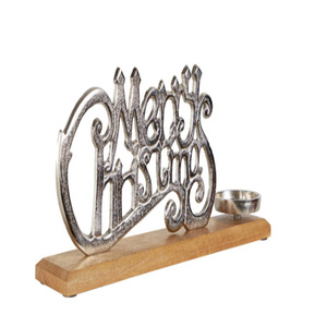 Merry Christmas Metal Sign <b>Tealight</b> Candle <b>Holder</b> Merry Christmas Metal Candle Stand With <b>Tealight</b> <b>Holder</b> For Home Decoration - Product Image 3