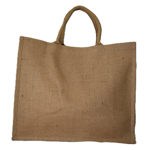 Jute Handled <b>Bag</b> with Top Handle and Letter Pattern Eco-Friendly & <b>Reusable</b> Large Capacity for Outdoor/Travel Use - Product Image 1
