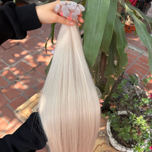 ผมดิบสีเวียดนามสีดำสำหรับต่อผมผมต่อแบบดึงสองชั้น - Product Image 1