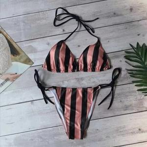 Conjunto de Bikini a Cuadros de Cintura Alta para Mujer, Traje de Baño de Dos Piezas de Secado Rápido y Transpirable, Ropa de Playa, Fabricante Mayorista OEM Personalizado - Product Image 6