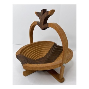 Natural Handmade Wooden Fruit Basket For Elegant Home Decor And Practical Fruit <b>Storage</b> On Tables - Product Image 1