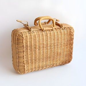 Modern Contemporary Hand Weaving Wicker Rattan Travel Away Luggage Document Briefcase With Custom logo Accept - Product Image 6