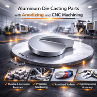 Pièces moulées sous pression en aluminium avec anodisation et usinage CNC, couleur et taille personnalisées, service OEM