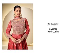 Traje Anarkali Rosa Bordado para Mujer, Salwar Kameez Largo hasta el Suelo, Ropa Étnica para Bodas y Fiestas - Product Image 1