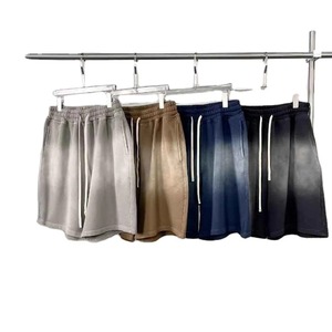 Ensemble deux pièces T-shirt et short de jogging délavé à l'acide personnalisé, en polyester/coton doux et respirant, unisexe, streetwear, décontracté, longueur genou, OEM ODM - Product Image 3