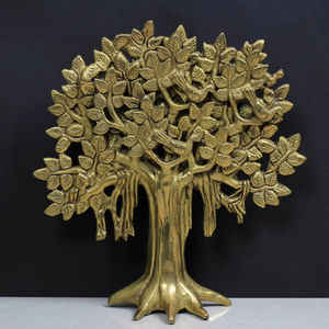 Árbol de Latón de Nirmala Handicrafts para un Diseño Moderno y Lujoso, Decoración Colgante para Interiores del Hogar - Product Image 1