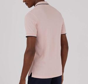 เสื้อยืดแขนสั้นผู้ชายสั่งทำขายส่ง ผ้าฝ้าย 100% สำหรับเสื้อโปโล พร้อมโลโก้พิมพ์และปักสำหรับกอล์ฟ - Product Image 3