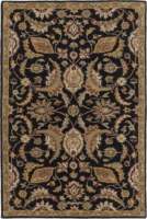 Tapis de couloir rectangulaire long en laine tuftée à la main, design moderne noir et or, pour la décoration intérieure, style artisanal, idéal pour pique-nique