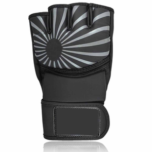 Custom Made 100% Leather Lace up Men's MMA <b>Gloves</b> New Logo Printed Grappling <b>Gloves</b> for Martial Arts and Boxing - Product Image 4