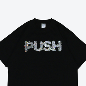 T-shirts surdimensionnés en gros personnalisés de haute qualité avec strass 3D pour hommes et femmes – T-shirts pour hommes avec strass tendance - Product Image 2