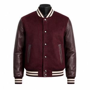 Chaqueta Varsity de Invierno Personalizada de Lana Transpirable y Resistente al Viento para Unisex, Fabricante Mayorista OEM - Product Image 1