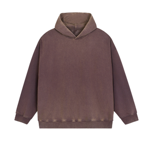 Sweat à capuche en molleton dégradé délavé style vintage personnalisé pour homme, tricoté, couleur unie, respirant, 340 GSM, 100% coton, numérique, idéal pour l'hiver - Product Image 4