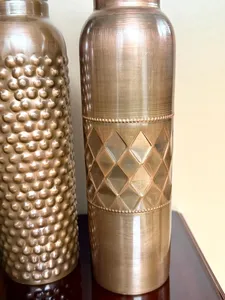 Eco Friendly Handmade <b>Copper</b> Water <b>Bottle</b> 0.94L Premium Ayurvedic <b>Copper</b> <b>Drink</b> <b>Bottle</b> with Beautiful Crafted Artwork for Healthy - Product Image 4