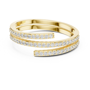 10K Indian bridal <b>rings</b> in gold with <b>CZ</b> and moissanite - Product Image 4