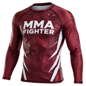 Rashguard de compresión MMA Jiu Jitsu BJJ para hombre, licra/poliéster, transpirable, de secado rápido, ecológico, manga larga. - Product Image 3