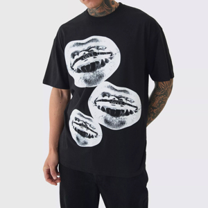 เสื้อยืดโอเวอร์ไซส์ผู้ชาย พิมพ์ลาย 3 มิติ ผ้าคอตตอนหนา ทรงหลวม พิมพ์ลายกราฟิกคุณภาพสูง คอกลม สไตล์ลำลอง สตรีทแวร์ แขนสั้น แฟชั่น - Product Image 1