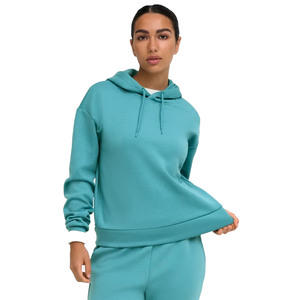 Women Oversized Hooded Sweatshirt Solid Color Full Sleeve Fleece Hoodie With Pockets Breathable Autumn Wear Hoodie For Women - Product Image 3