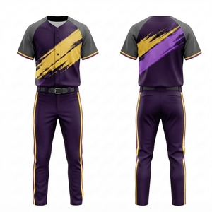 Uniforme de Béisbol Personalizado al por Mayor en Varios Colores, Uniforme de Béisbol Masculino de Alta Calidad con Diseño de Logotipo Personalizado - Product Image 1