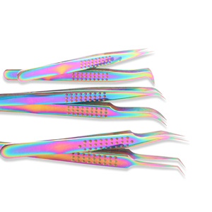 Pince à épiler pour cils 3D 6D de qualité supérieure pour femmes, prise en charge facile, plusieurs couleurs disponibles, en acier inoxydable - Product Image 5