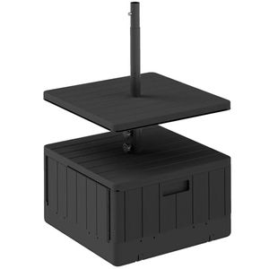 Base per Ombrellone da Patio Nera con Tavolino Integrato, Supporto per Ombrellone da Terrazzo, Solo Base per Ombrellone da Cortile - Product Image 5