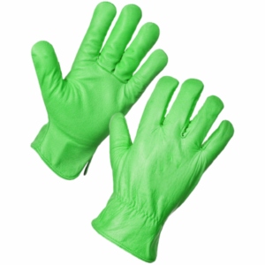 Gants de conduite robustes en cuir de mouton, confortables, réfléchissants, pour la sécurité, le jardinage, le travail industriel et usage général - Product Image 3