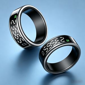 Bague connectée en acier inoxydable 2026 avec moniteur de santé, suivi du sommeil, contrôle par application, étui de chargement et étanchéité - Product Image 3
