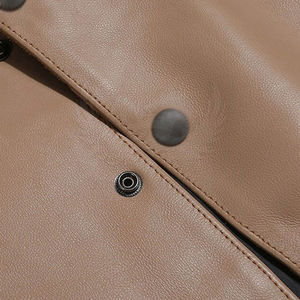 Gilet en cuir véritable pour homme, boutonné sur le devant, sans manches, style classique, vêtement d'extérieur, fabricant OEM, vente en gros, usine - Product Image 3