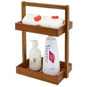 Étagère murale métallique multifonctionnelle à double niveau de qualité export pour la cuisine, la salle de bain, le bureau et le rangement domestique, disponible à la vente - Product Image 2