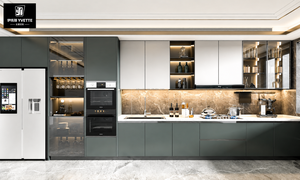 Meubles de cuisine sur mesure haut de gamme, cuisine modulaire moderne, design de cuisine de luxe, système d'appareils électroménagers intégrés <span class=keywords><strong>pour</strong></span> villa, appartement, OEM - Product Image 5