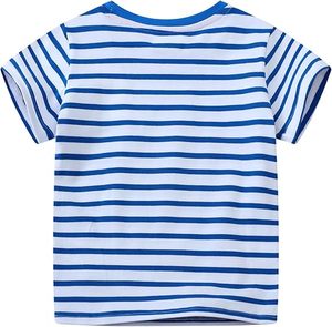 Camiseta a Rayas de Algodón de Alta Densidad, Tejido Grueso y Duradero, Camiseta Urbana para Hombre, Logotipo Personalizado, Venta al Por Mayor - Product Image 4