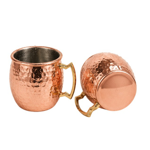 Handcrafted Hammered Moscow Mule <b>Copper</b> <b>Mug</b> with Brass Handle Food Safe Metal Beer <b>Mug</b> for Cocktail and Iced Beverages - Product Image 6