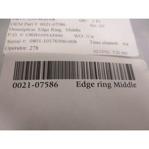AMAT 0021-07586 EDGE RING MIDDLE, 113170 - อุปกรณ์และอะไหล่เซมิคอนดักเตอร์ระดับโลกที่เชื่อถือได้ - Product Image 3