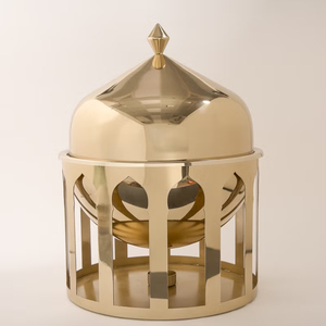 Casserole en acier inoxydable de qualité supérieure, faite à la main, très vendue, chauffe-plats de luxe en métal design - Product Image 1