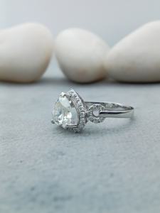 D'VINS JEWELS Bague de fiançailles et de mariage tendance en forme de cœur, taille brillante, couleur D, or rose, certifiée - Product Image 4