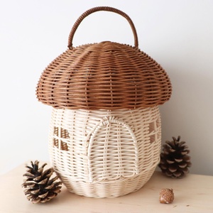 Sac en rotin tendance pour bébés et tout-petits, panier tressé naturel de grande qualité, petits paniers de rangement - Product Image 5