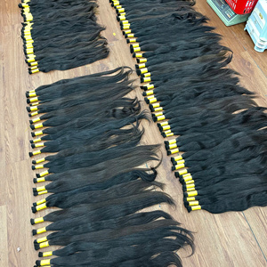 Cheveux humains vierges non traités, lisses et soyeux, cuticules alignées, provenant d'usines d'Asie du Sud-Est, extensions de cheveux naturels purs. - Product Image 2