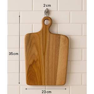 Planche à découper en bois, ustensile de cuisine durable, légère, en bois massif, de haute qualité, emballage en boîte, forme rectangulaire, passe au lave-vaisselle - Product Image 4