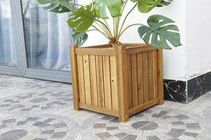 Elegant Classic Europe <b>Wooden</b> <b>Planter</b> Stand Powder Coated Rustproof Sturdy Base for Indoor/Outdoor Plants Flowers Herbs Home - Product Image 5