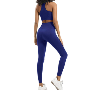 Mejor oferta: Conjunto de yoga deportivo personalizado para mujer con marca, OEM, al por mayor, ropa deportiva con patrón sólido - Product Image 2