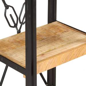 Bibliothèque en bois naturel grainé de couleur noire - Product Image 4