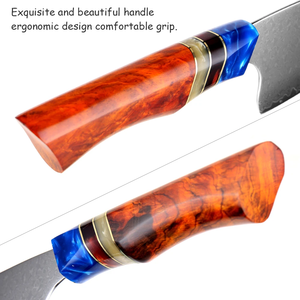 Couteau de Chef Damas Écologique Premium LEGACY BLADES Fait Main Professionnel pour Cuisine Poignée en Résine Style Japonais - Product Image 4